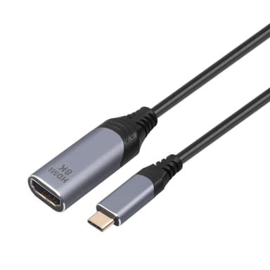 NÖRDIC 20 cm adapter til 2.1 8K30Hz 4K120Hz 48Gbps HDR Kompatibel med Thunderbolt 3 og 4 | Elgiganten