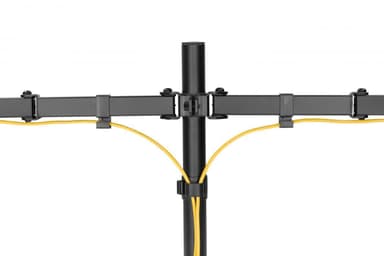 NÖRDIC Monitor / monitor stå / table model Skærmarme dobbelt display 8 kg pr arm 13-27 inches af stål, vipbar og drejelig sort skærm beslag