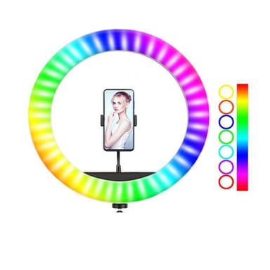 RGB LED Ring lys 30 cm i diameter med holdere stativ 5 trin 19 lysdæmpes tilstand selfie lampe lys ring lys