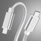 NÖRDIC 2M USB C 3.1 til USB C Nylon Flettet Kabel Hurtig opladning 5a Gen2 10Gbps Power Delivery PD 100W med Emarker White