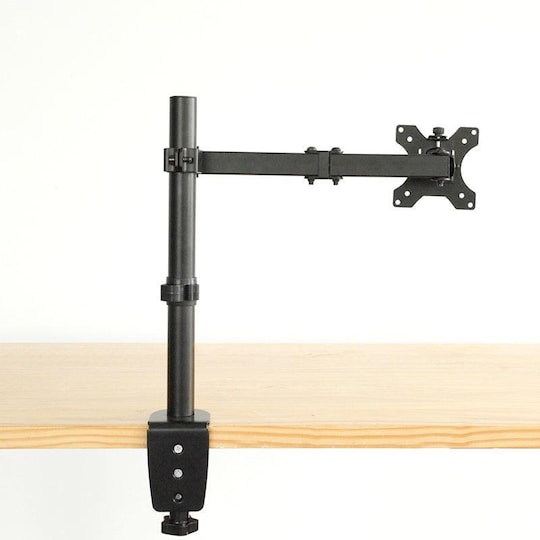 NÖRDIC Monitor bord holder en skærm med justerbar arm drejes og vippes, stål, sort, monitorholder
