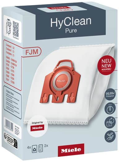 Miele FJM HyClean Pure støvsugerposer 12281690 (4-pak) thumbnail