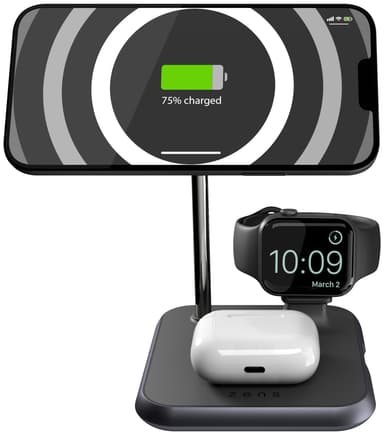 Zens 4-i-1 USB-C magnetisk trådløs oplader