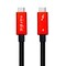 NÖRDIC 1m Thunderbolt 4 USB-C kabel 40Gbps 100W opladning 8K video kompatibel med USB 4 og Thunderbolt 3