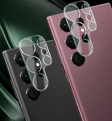 Samsung Galaxy S22 / S22 Plus telefon kamera linsebeskytter 2-pak Gennemsigtig