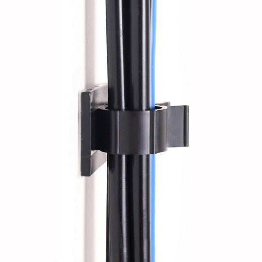 Justerbare kabelclips 100-pak Sort 19.14-23.39 mm