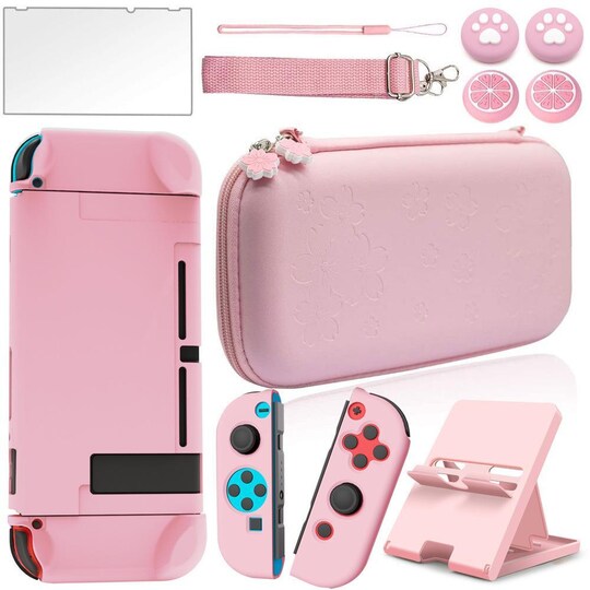 Etui og tilbehør til Nintendo Switch Pink 10 stk