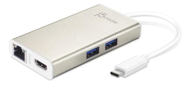 j5create USB 3.1 hub with Gigabit and HDMI, USB Type C