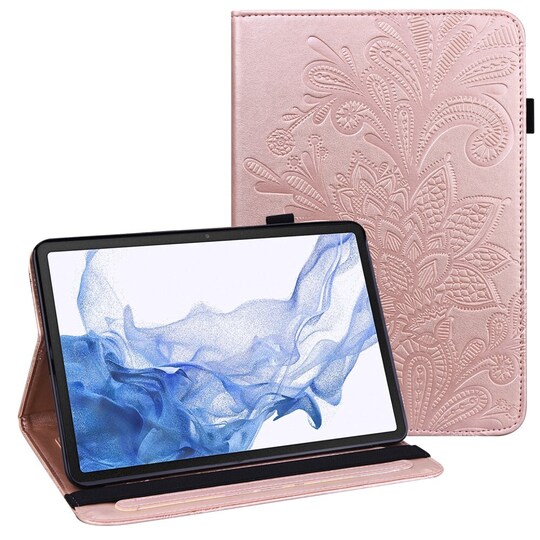 SKALO Samsung Tab S8 Mandala Flip Cover - Rosa guld
