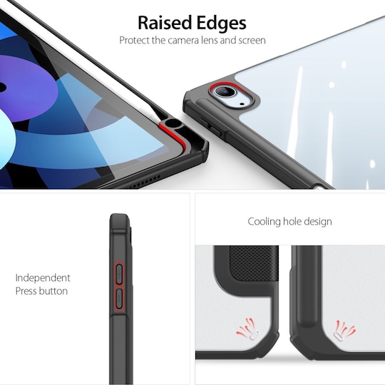 DUX DUCIS iPad Air (2020/2022) TOBY Series Trifold Flip Cover - Sort
