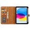 SKALO iPad 10.9 (2022) PU-læder pungetui med rum til penne - Sort