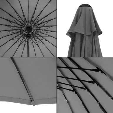 Parasol Shanghai med stativ Ø 325 cm Antracit fremstillet af aluminium og