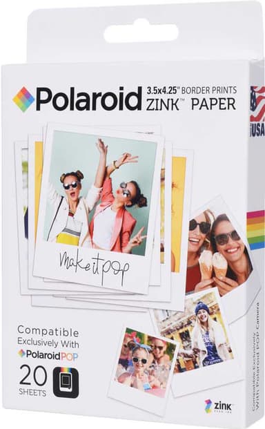 Polaroid papir ZINK Zero-Ink 3" x 4" (20 pakke)