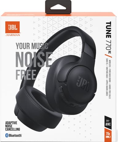 JBL Tune 770NC trådløse around-ear høretelefoner (sort)