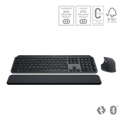 Logitech MX Keys S pakke med trådløst tastatur- og mus (graphite)