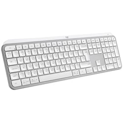 Logitech MX Keys S trådløst tastatur med håndledsstøtte (lysegrå)