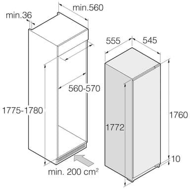 FN31831I ASKO FREEZER 177.2CM INT.