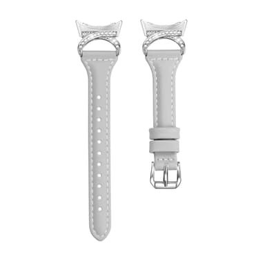 Google Pixel-horn med diamant + T-format klockarmband i läder Grå Google pixel watch