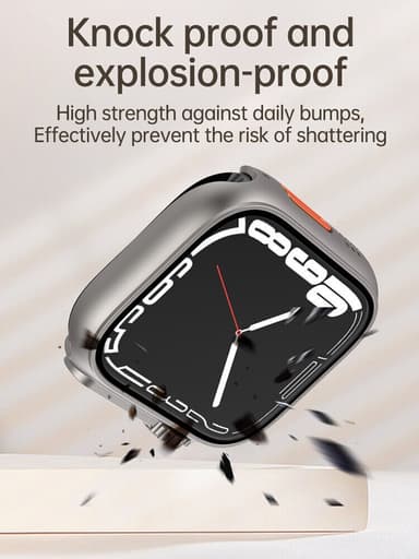 Smart urkasse med skærmbeskytter Sølv Apple Watch S8 / Ultra 7 / Ultra 6 41 mm