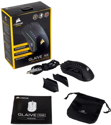 Corsair Glaive RGB gaming mus (sort)