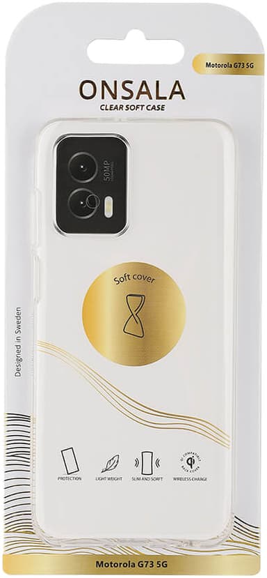 Onsala Motorola G73 5G etui (gennemsigtig)