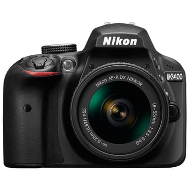 Nikon D3400 SLR kamera + 18-55 mm AF-P DX objektiv