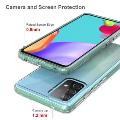 Til Samsung Galaxy A52 5G Klar Akryl+TPU Bagtaske