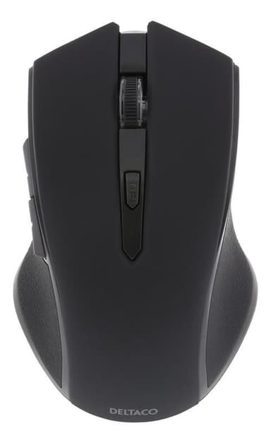 DELTACO wireless optical mouse, 5 buttons + scroll, 1600 DPI, USB, bla