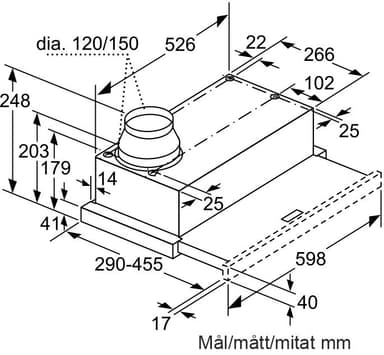 Bosch emhætte DFM064A51 - stål