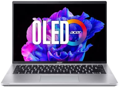 Acer Swift Go i7-13/16/1.024/OLED 14" bærbar computer (Pure Silver)