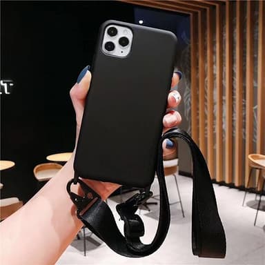 TPU telefonetui med snor Sort iPhone 13