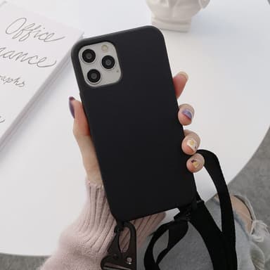 TPU telefonetui med snor Sort iPhone 13