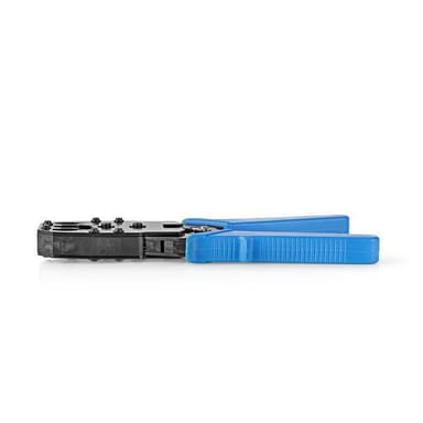 Crimp Tang | CAT5 / CAT5e / CAT6 / CAT6a / RJ10 / RJ11 / RJ45 | Klipper / Plier / Stripping | ABS / Stål | Blå