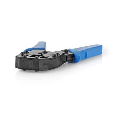 Crimp Tang | CAT5 / CAT5e / CAT6 / CAT6a / RJ10 / RJ11 / RJ45 | Klipper / Plier / Stripping | ABS / Stål | Blå