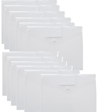 11 hål A4 pärmfickor Pärmkuvert 24-pack Gennemsigtig
