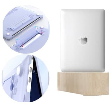 Beskyttende plastik hårdt skal cover cover Hvid 30.8x21.5x0.8 cm Macbook New Pro13 (A1706/A1708/A2289/A2251/A2338)