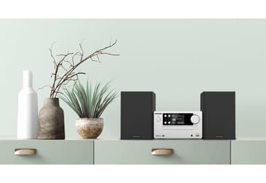 Kenwood M-725DAB Minianlæg med Bluetooth og DAB+ (Sølv)