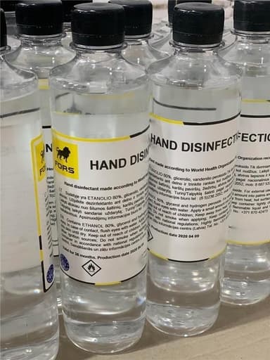 5-pak Hånddesinfektion 80 % alkohol, 500 ml / i alt 2,5 liter
