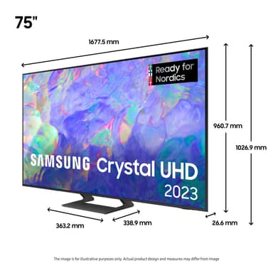 Samsung 75" CU8575 4K LED Smart TV (2023)