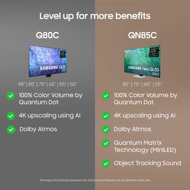 Samsung 50" Q80C 4K QLED Smart TV (2023)