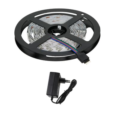 ECD Germany 6 m (5 x 1 m) 60 LED Stripe hårdt vand med strømforsyning
