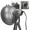 Bordlampe Ø 20,5 cm E27 fatning mørkegrå lavet af metal vintage / retro