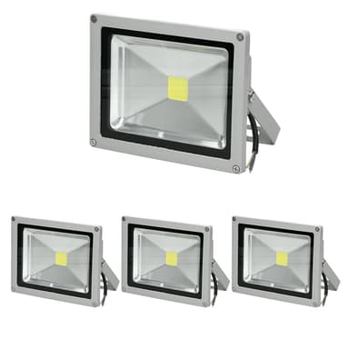 ECD Germany 4 x 20W LED projektør med bevægelsessensor AC 220-240V 1200 lumen