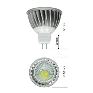 ECD Germany 20-pack 4W MR16 LED spot udskiftet - 20W - 60 ° strålevinkel - 240