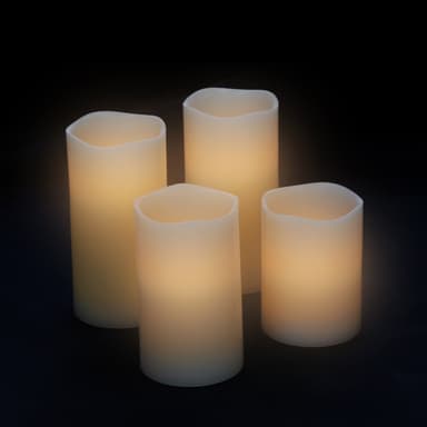 LED Stearinlys 4 Pack med fjernbetjening flimrende virkelige vokslys sæt Candle