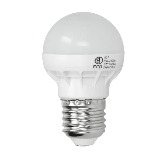 Ikke vigtigt udpege bifald E27 3W LED pære pære energisparepære pære WW | Elgiganten