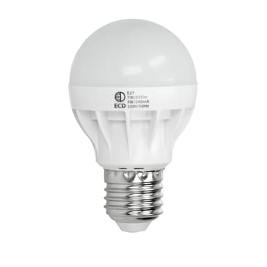 10 stk E27 LED pære lampe energibesparende pære 5 Watt kold hvid 335LM