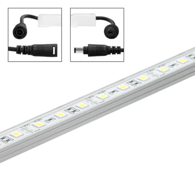 2x kabinet Lysstriben lampe pære bar 0,5m basen afkøle hvid SMD
