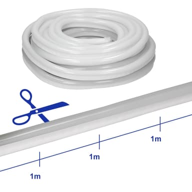Neon LED strips 6 m, neutral hvid, vandtæt - 120 LED per meter