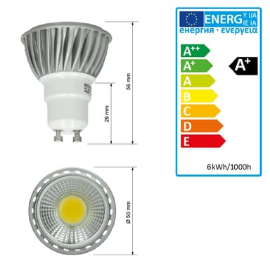 ECD Germany pakning med 20 6W GU10 LED spot erstattet 30W halogen 220-240V 60 °